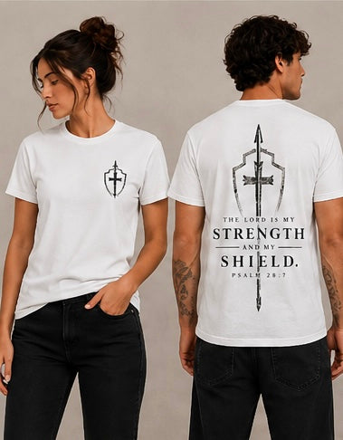 Strength and shield with graphic