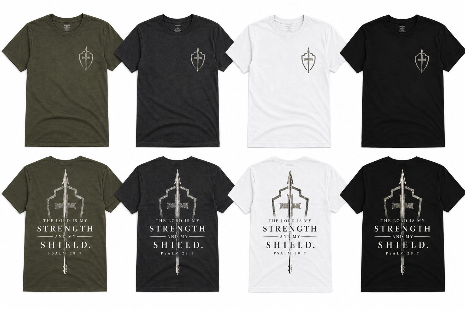 Strength and shield with graphic