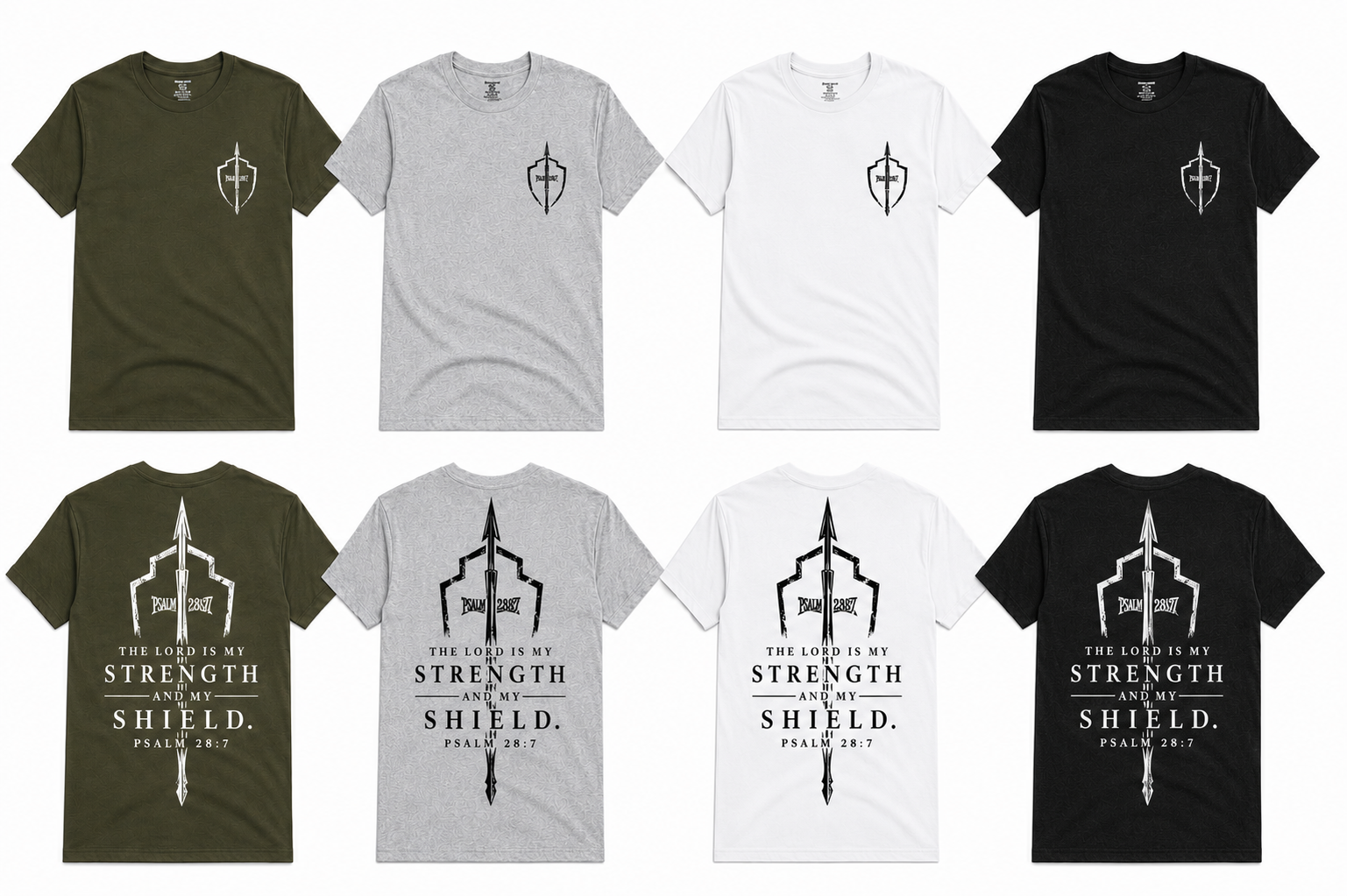Strength and shield with graphic